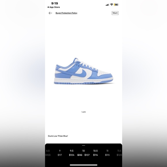 polar blue Nike dunks - Picture 2 of 3